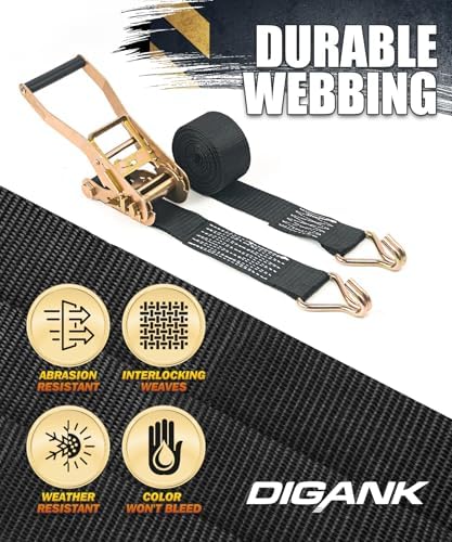 2" Ratchet Straps 6 Pack - 15ft Heavy Duty - Image 6