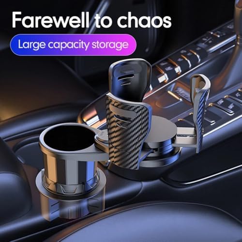 Car Cup Holder Expander, 2-in-1 Manual 360 Rotation - Image 5