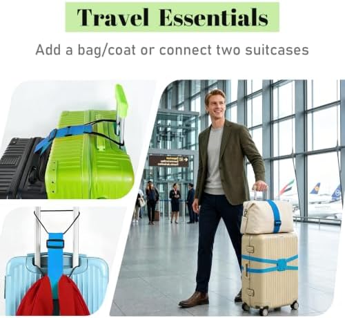 3 Pack Multi Use Strong Adjustable Luggage Connector Straps - Image 3