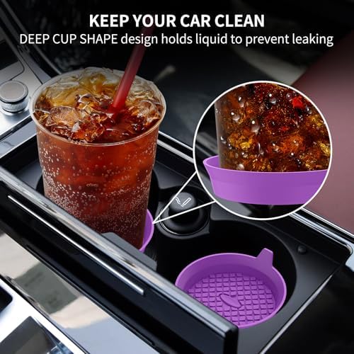 ME.FAN Car Cup Holder Coasters Silicone Cups Mats, Automotive Universal - Image 3