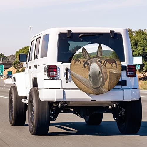 Funny Donkey Spare Tire Cover Dust-Proof Wheel Tire Cover Fit Trailer, SUV and - Image 3
