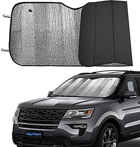 Big Hippo Front Car Sun Shade Windshield, Jumbo/Standard Sunshade Keeps Vehicle by BigHippo