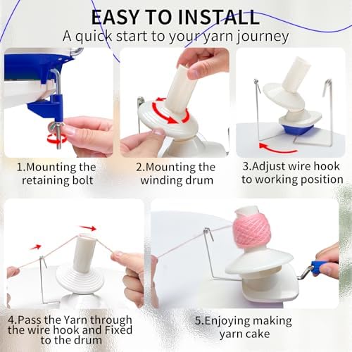 SPEENSUN 3.5 OZ Yarn Ball Winder, Low Noise Spinner - Image 3