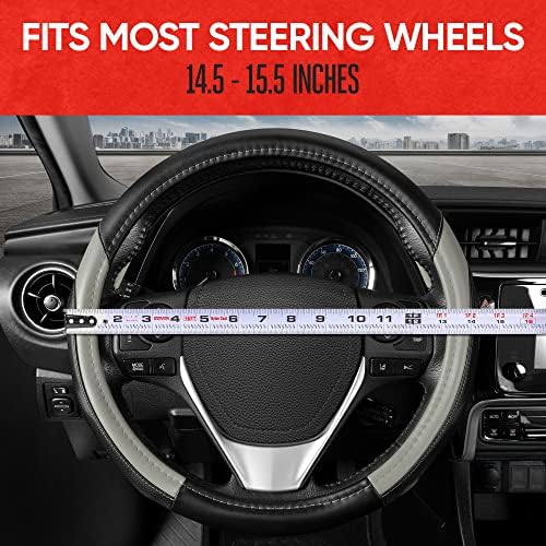 Motor Trend SportDrive Faux Leather Steering Wheel Cover, Standard 15 inch Size - Image 5