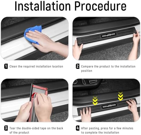 4PCS Door Sill Protector for Toyota 2026 RAV4 LE SE XLE XSE Limited Hybrid - Image 6