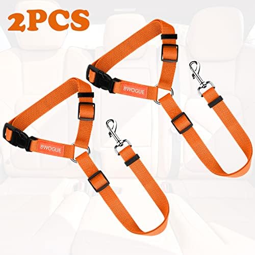 BWOGUE 2 Pack Dog Seat Belt for Car, Headrest Restraint Strap - Image 2