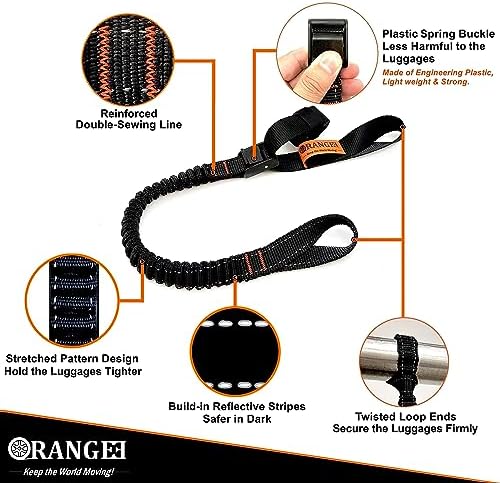 ORANGEE® 4 Pack Motorcycle & Bike Luggage Straps 20" - Image 3