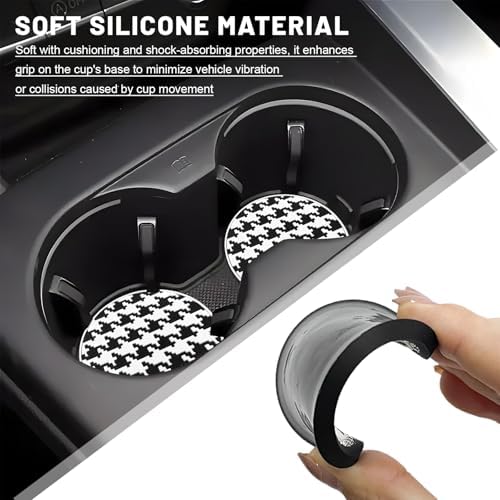 4 PCS Car Cup Coasters, 2.76 Inch Shockproof Auto Cup Holder Insert Coaster - Image 3