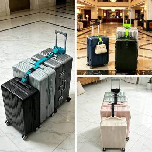 BILIONE 2 Pack Luggage Connector Straps, Connect 3 Suitcases ＆ Add A Bag - Image 3