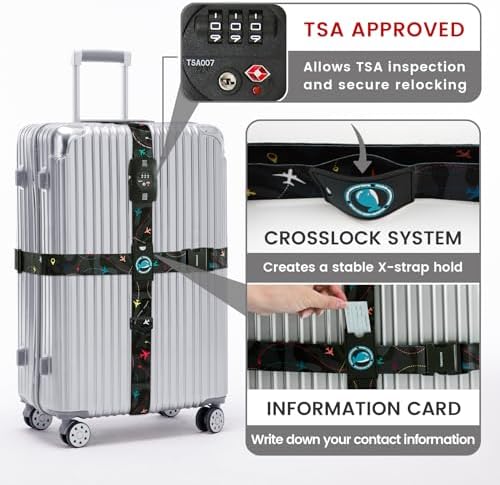 Travelkin Luggage Straps TSA Approved, Suitcase Straps - Image 3