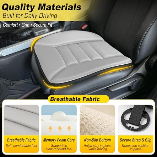 kingphenix 3-Piece Memory Foam Car Seat Cushion Set - Image 6