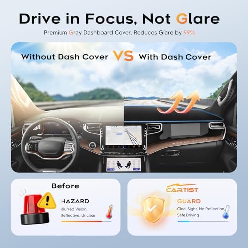 Cartist Dash Cover for 2022 2023 2024 Jeep Grand Wagoneer Dashboard Cover - Image 4