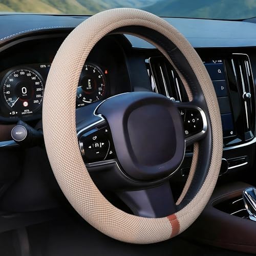 15" Silicone Steering Wheel Cover, Non-Slip Thermoregulating by EnjoyaCoolingSummerInCar