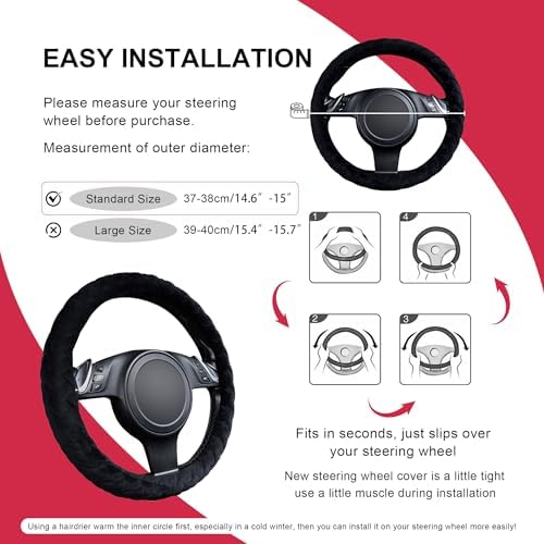 Flying Banner Faux Leather Heavy Duty Inner Ring car Steering Wheel Cover - Image 6