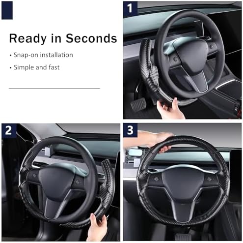 Steering Wheel Cover for Tesla Model 3 2017-2023/ Model Y 2020-2024 - Image 6