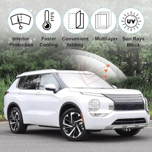 Front Windshield Sun Shade for 2022-2026 Mitsubishi Outlander - Image 2