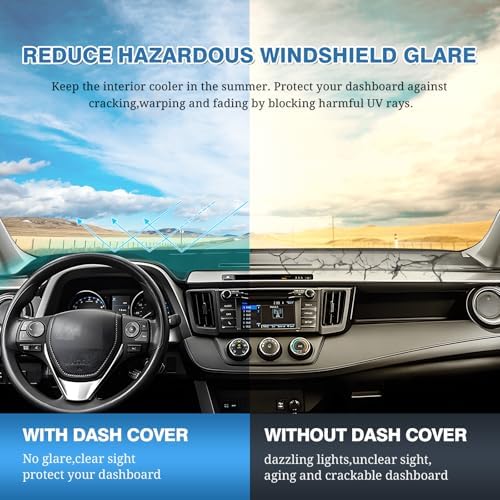 FIILINES Dash Cover for 2013-2018 Toyota RAV4, Dashboard Mat Interior - Image 6