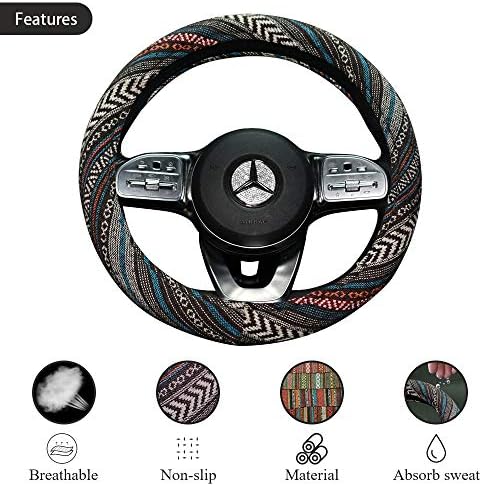 Universal 15inch Ethnic Style Baja Blanket Steering Wheel Cover - Image 6