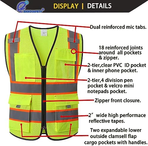 High Vis Safety Vest for Men - Image 3