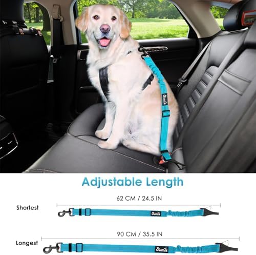 SlowTon Dog Car Seat Belt, 3 in 1 Latch Bar Attachment Dog Safety Seatbelt - Image 7
