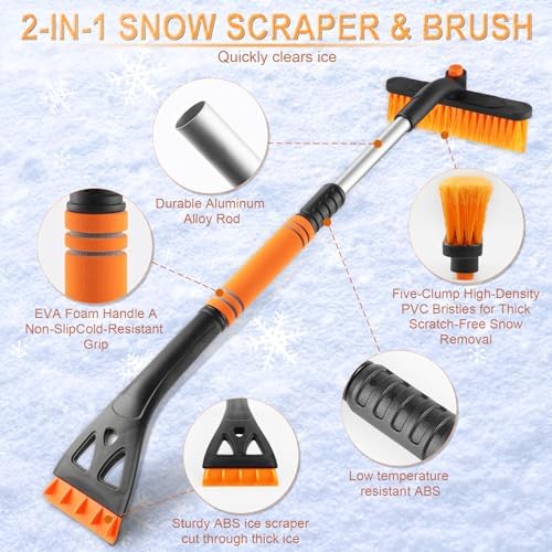 LivTee 32" Extendable Ice Scraper & Snow Brush - Image 4