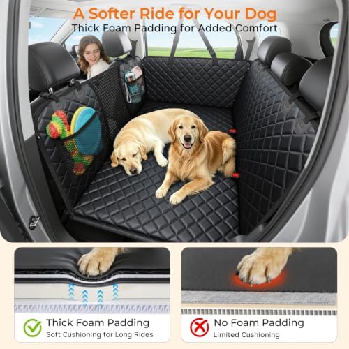 URPOWER Back Seat Extender for Dogs, Large Hard Bottom Dog Car Seat Cover - Image 4