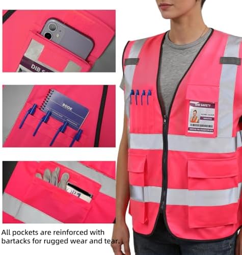 Dib Safety Hi Vis Reflective Safety Vest - Image 2