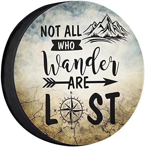 Not All Those Who Wander are Lost Spare Tire Cover Dust-Proof by YZ-MAMU