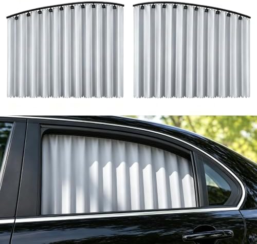Car Side Window Sun Shade, Retractable Privacy Curtain by Unknown