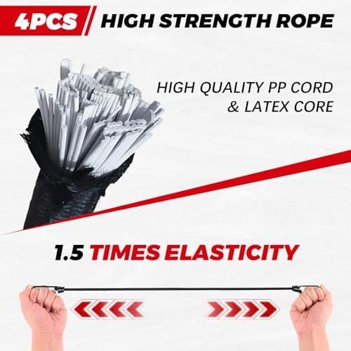 4Pcs Bungee Cords with Hooks, Heavy Duty Outdoor Elastic Bungee Straps - Image 4