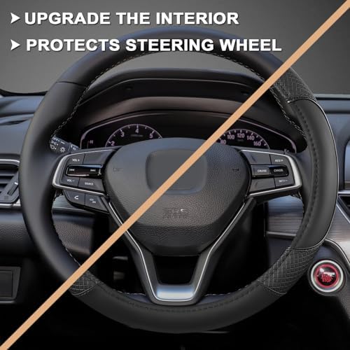 GIANT PANDA Microfiber Leather Steering Wheel Cover - Image 5