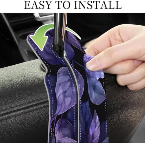 PU Leather Car Seat Hook, Storage Headrest Hanger, Cute Car Backseat Organizer - Image 5