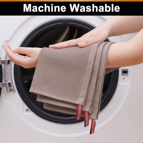 Homaxy 100% Cotton Waffle Weave Dish Cloths, 6 Pack - Image 5
