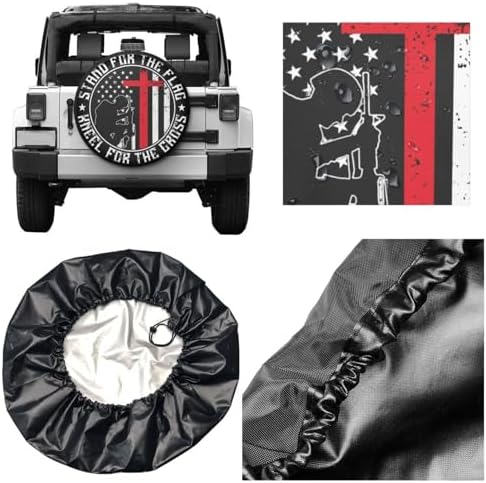 American Flag Spare Tire Cover Wheel Protectors Waterproof Wheel Covers - Image 2