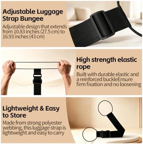 Luggage Straps for Suitcases, 2 Pack Adjustable Luggage Connector Straps - Image 3