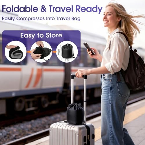 CloudBliss Neck Pillow for Airplanes, Memory Foam Travel Pillow - Image 3