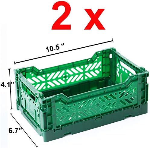 2 x AY-KASA Collapsible Storage Bin Container Basket Tote, Folding Basket Crate - Image 2