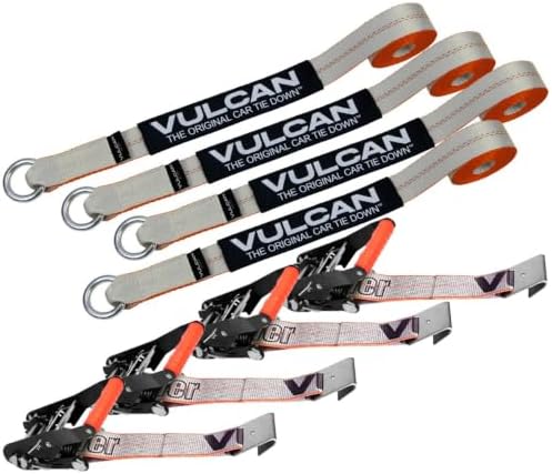 VULCAN Car Tie Down with Flat Hooks - Image 2