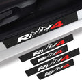 4Pcs Car Door Sill Protector Carbon Fiber Door Entry Guard Scuff Plate fit by Unknown