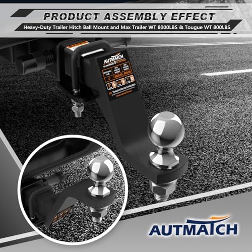 AUTMATCH Trailer Hitch Ball Mount - Image 7