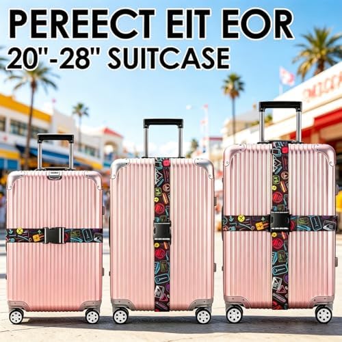 4 Pack Luggage Straps for Suitcases Adjustable Luggage Belt Suitcase Strap - Image 3