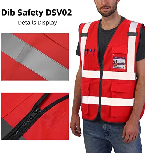 Dib Safety Hi Vis Reflective Safety Vest - Image 4