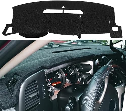 Dash Cover Mat for 2007-2013 Chevy Silverado 1500 LT/WT Y74 by YIZ