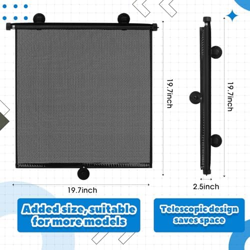 Blossound 2 Pack Car Window Sun Shades, 20 × 20 Inch - Image 3