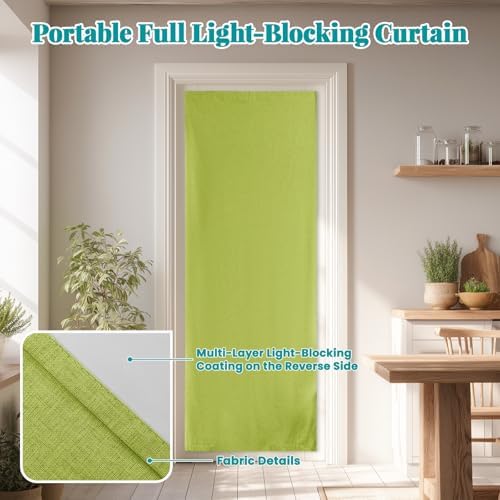 100% Blackout French Door Curtain- Privacy Thermal Insulated Door Window Curtain - Image 6
