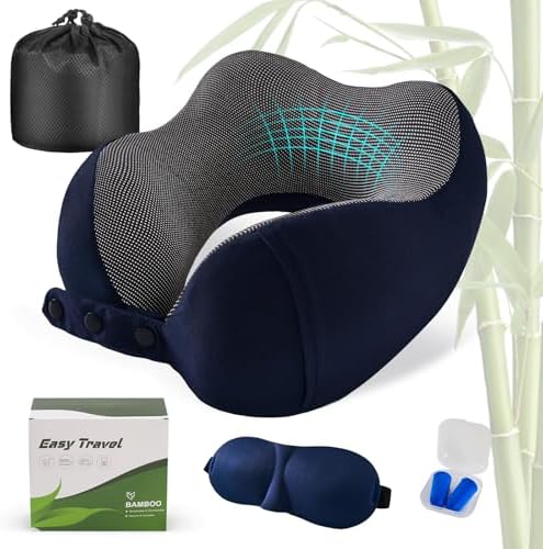 Cirorld Neck Pillow for Traveling, Travel Pillows for Airplanes Navy by CIRORLD