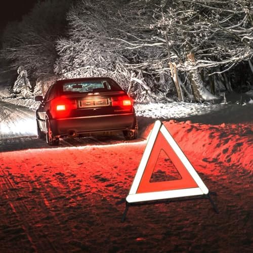 aikko Safety Triangle 6-Pack, Foldable Emergency Road Reflector Kit - Image 2