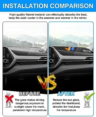 Autorder Dashboard Cover Mat for Toyota Highlander 2020 2021 2022 2023 2024 - Image 3