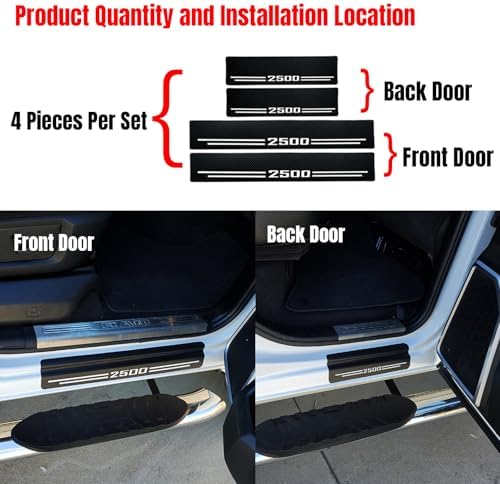 Car Accessories Carbon Fiber Door Sill Scuff Plate Auto Door Entry Guard - Image 3