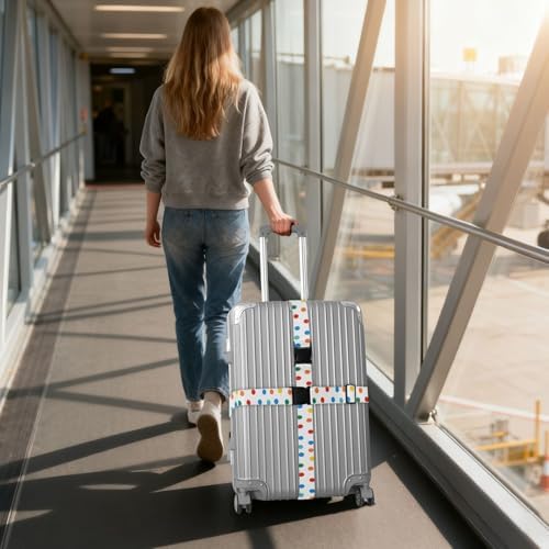 Polka Dots Colorful Cute Luggage Straps - Image 6